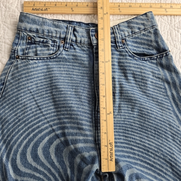 Urban Outfitters BDG Extreme Baggy Jean Psychedelic Wavy Print - Picture 9 of 16